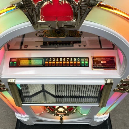 Rock-Ola Bubbler Elvis CD Jukebox in Gloss White - Prime Arcades Inc