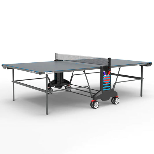 KETTLER Outdoor 4 Table Tennis Table 2-Player Bundle - Prime Arcades Inc