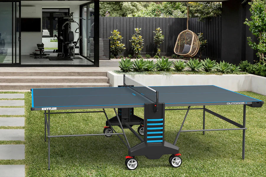 KETTLER Outdoor 4 Table Tennis Table 2-Player Bundle - Prime Arcades Inc